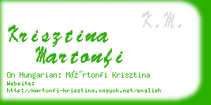 krisztina martonfi business card